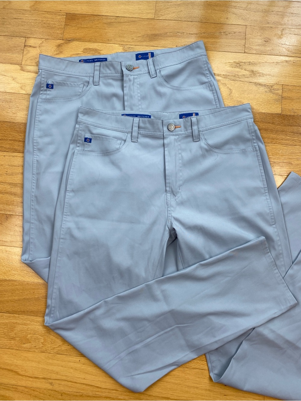 LOT 2 Stitch Golf Heston Five Pocket Pant 32x32 Forged Gray Performance Stretch